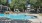 a swimming pool in a backyard